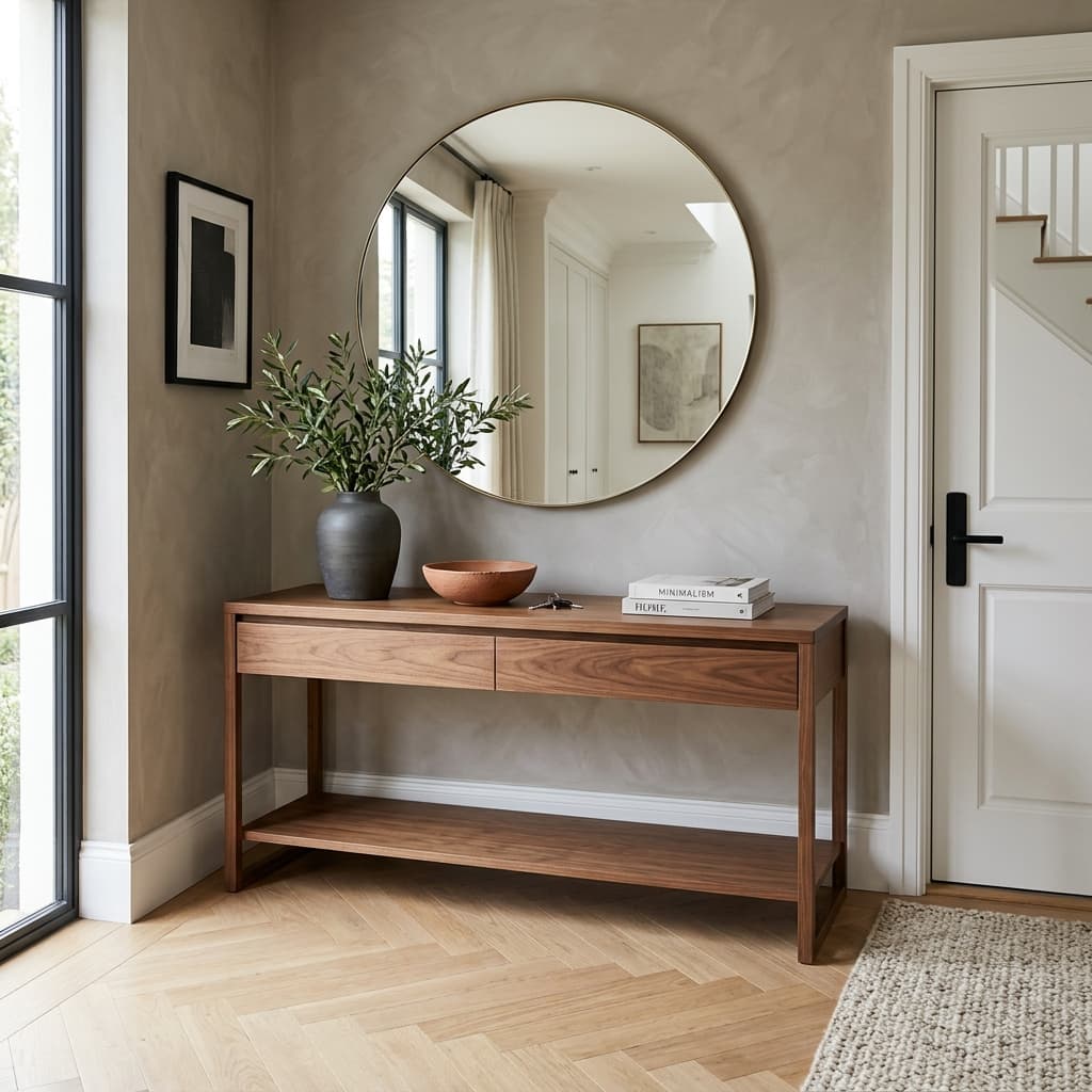 Console contemporâneo de design sofisticado