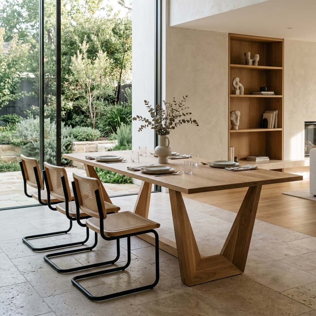 Mesa de jantar minimalista de designer